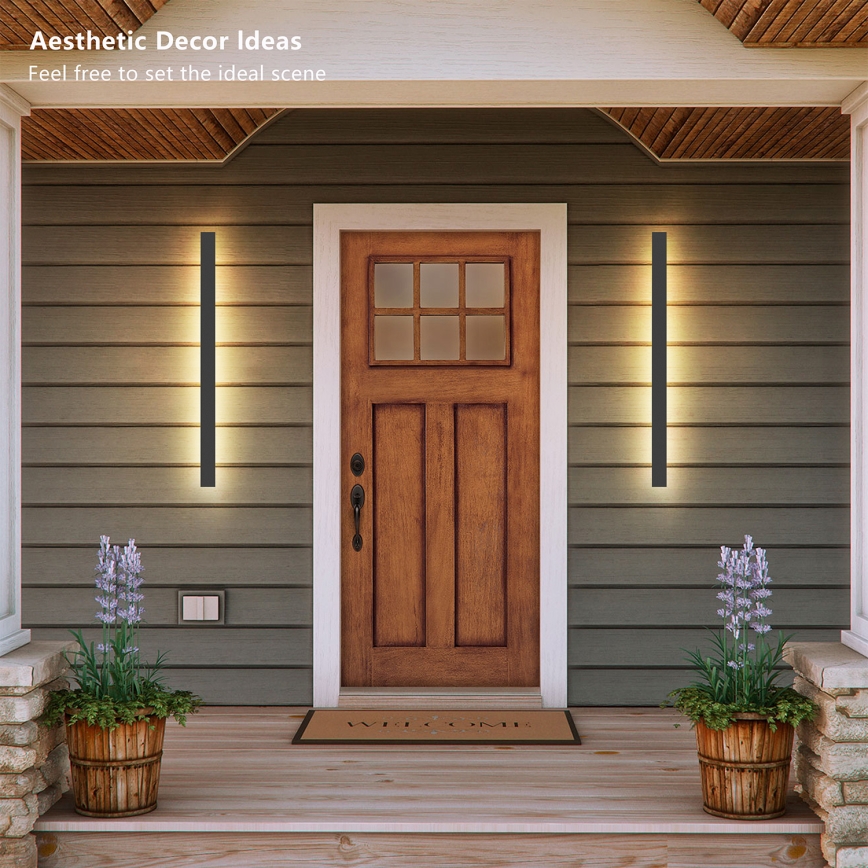 Brilagi - LED-ulkoseinävalaisin LINEAR LED/22W/230V 3000K IP65 100 cm antrasiitti CRI 90