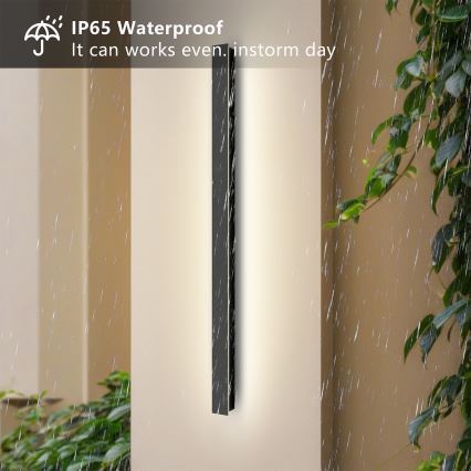 Brilagi - LINEAR LED ulkoseinävalaisin 22 W/230 V, 3000 K, IP65, 100 cm, musta, CRI 90