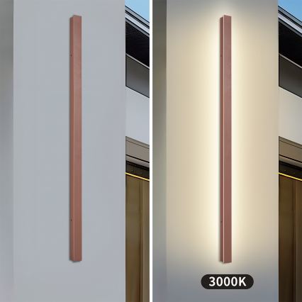 Brilagi - LINEAR LED-ulko­seinävalaisin 32 W 230 V 3000 K IP65 140 cm ruskea CRI 90
