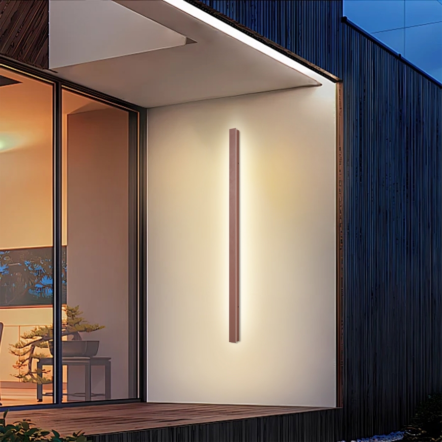 Brilagi - LINEAR LED-ulko­seinävalaisin 32 W 230 V 3000 K IP65 140 cm ruskea CRI 90