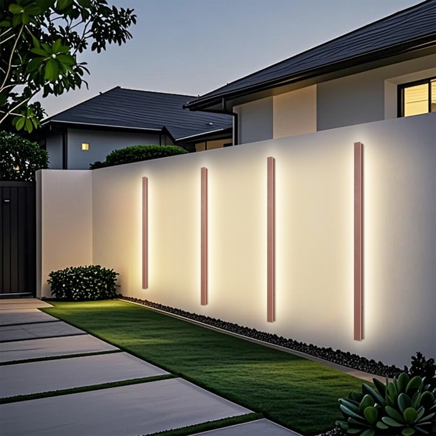 Brilagi - LINEAR LED-ulko­seinävalaisin 32 W 230 V 3000 K IP65 140 cm ruskea CRI 90