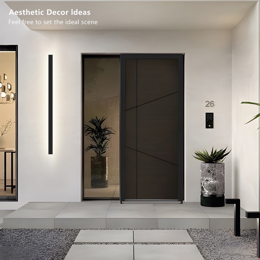 Brilagi - LED-seinävalaisin ulkokäyttöön LINEAR LED/32W/230V 4000K IP65 140 cm musta CRI 90