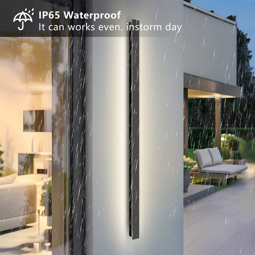 Brilagi - LED-seinävalaisin ulkokäyttöön LINEAR LED/32W/230V 4000K IP65 140 cm musta CRI 90