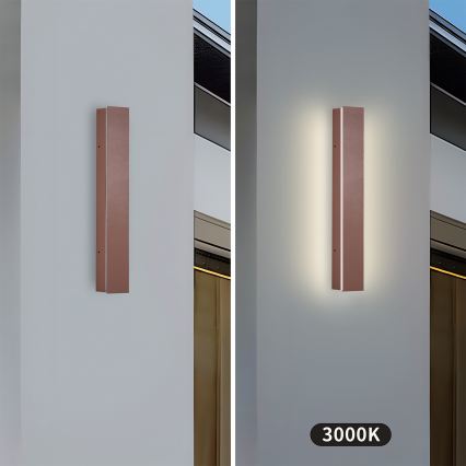 Brilagi - LED-ulkoseinävalaisin LINEAR LED/8W/230V 3000K IP65 30 cm ruskea CRI 90