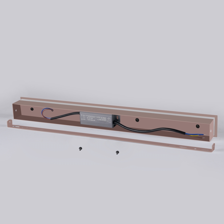 Brilagi - LED-ulkoseinävalaisin LINEAR LED/8W/230V 3000K IP65 30 cm ruskea CRI 90