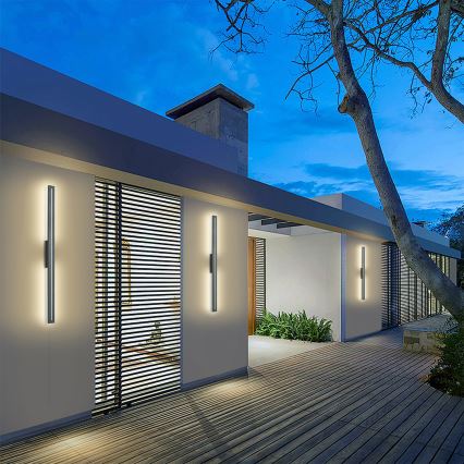 Brilagi - LINEO LED-ulkoseinävalaisin LED/24W/230V 3000K IP65 100 cm antrasiitti CRI 90