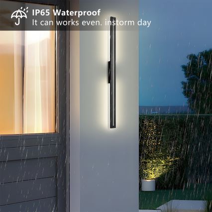 Brilagi - LINEO ulkoseinävalaisin LED/24W/230V 3000K IP65 100 cm musta CRI 90