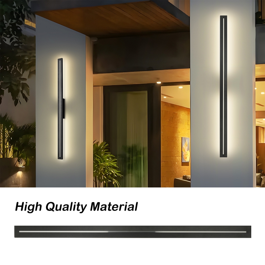 Brilagi - LINEO ulkoseinävalaisin LED/24W/230V 3000K IP65 100 cm musta CRI 90