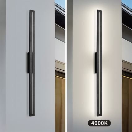 Brilagi - LED-ulkoseinävalaisin LINEO LED/24W/230V 4000K IP65 100 cm musta CRI 90