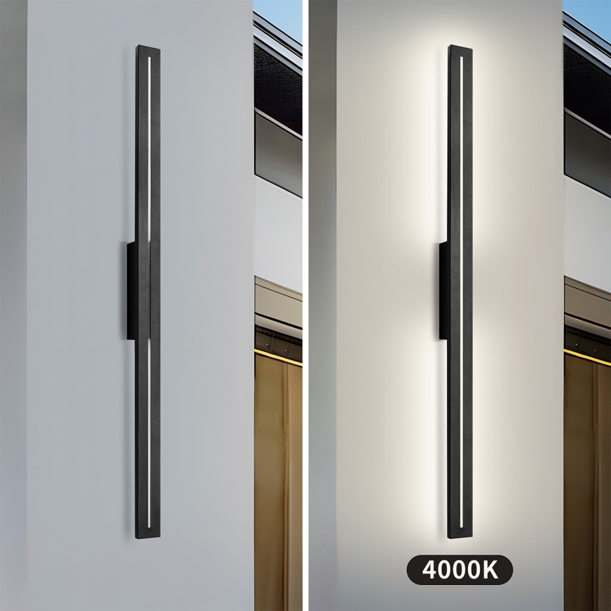 Brilagi - LED-ulkoseinävalaisin LINEO LED/24W/230V 4000K IP65 100 cm musta CRI 90