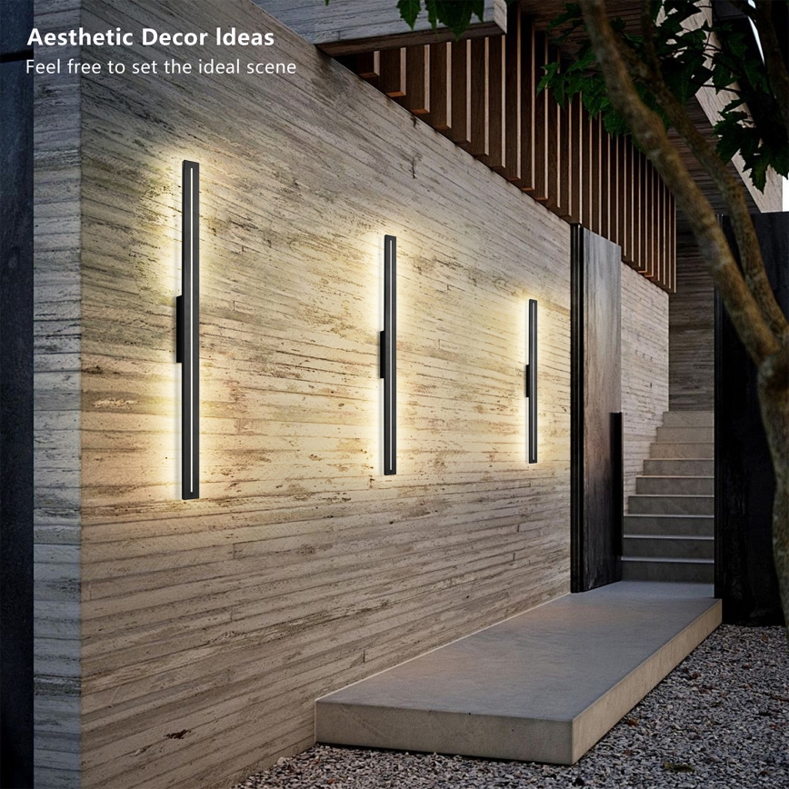 Brilagi - LED-ulkoseinävalaisin LINEO LED/24W/230V 4000K IP65 100 cm musta CRI 90