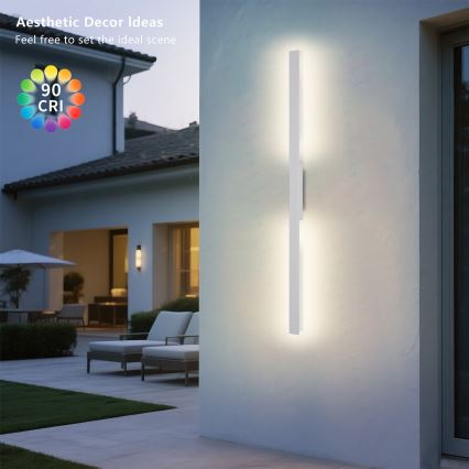 Brilagi - LED-ulkovalaisin LUNA LED/24W/230V 3000K IP65 100 cm valkoinen CRI 90