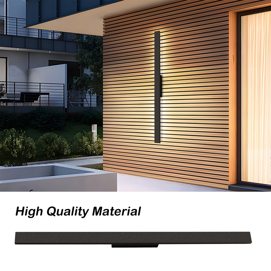 Brilagi - LED ulkoseinävalaisin LUNA LED/24W/230V 3000K IP65 100 cm musta CRI 90