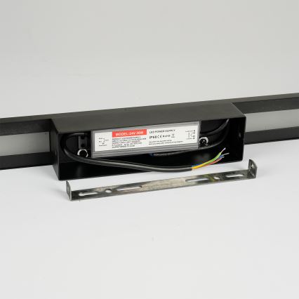 Brilagi - LED ulkoseinävalaisin LUNA LED/24W/230V 3000K IP65 100 cm musta CRI 90