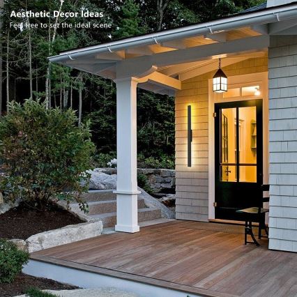 Brilagi - LUNA ulkoseinävalaisin LED/24W/230V 4000K IP65 100 cm musta CRI 90