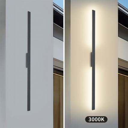 Brilagi - LED ulkoseinävalaisin LUNA LED/30W/230V 3000K IP65 150 cm antrasiitti CRI 90
