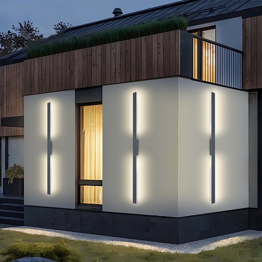 Brilagi - LED ulkoseinävalaisin LUNA LED/30W/230V 3000K IP65 150 cm antrasiitti CRI 90
