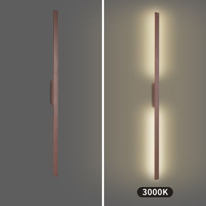 Brilagi - LUNA LED-ulkoseinävalaisin 30 W 230 V 3000 K IP65 150 cm ruskea CRI 90