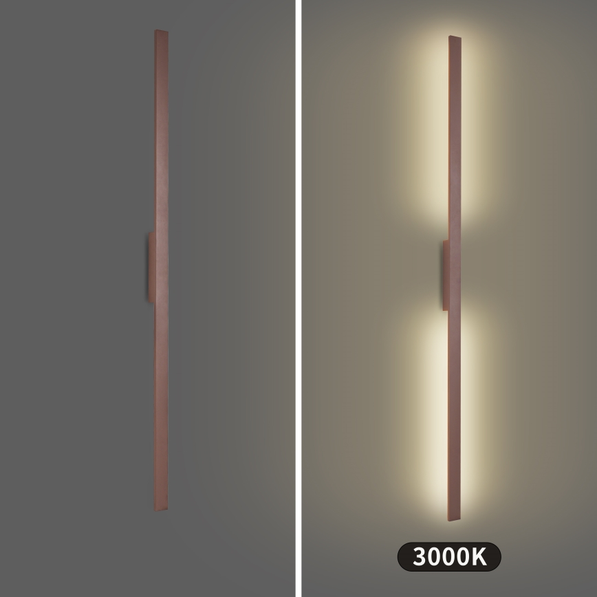 Brilagi - LUNA LED-ulkoseinävalaisin 30 W 230 V 3000 K IP65 150 cm ruskea CRI 90
