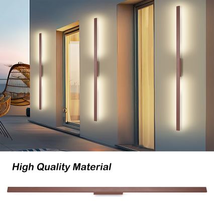 Brilagi - LUNA LED-ulkoseinävalaisin 30 W 230 V 3000 K IP65 150 cm ruskea CRI 90