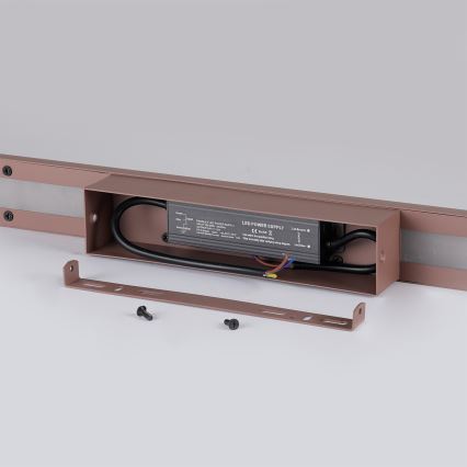 Brilagi - LUNA LED-ulkoseinävalaisin 30 W 230 V 3000 K IP65 150 cm ruskea CRI 90