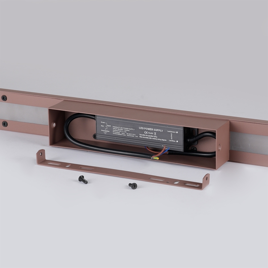 Brilagi - LUNA LED-ulkoseinävalaisin 30 W 230 V 3000 K IP65 150 cm ruskea CRI 90