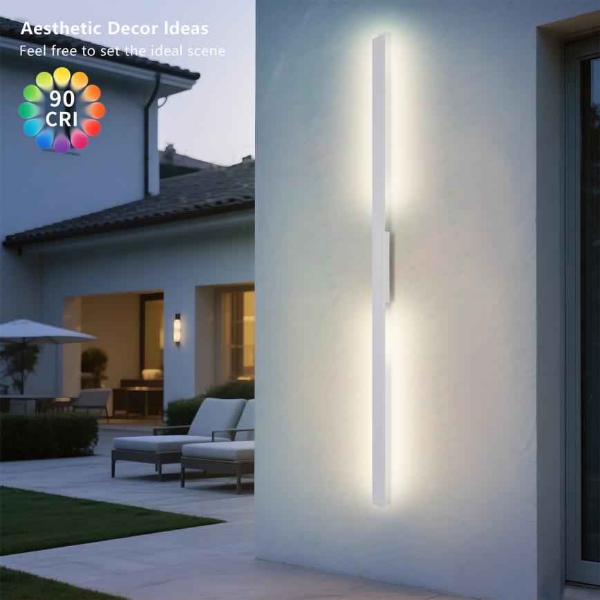 Brilagi - LUNA LED ulkoseinävalaisin LED/30W/230V 3000K IP65 150 cm valkoinen CRI 90