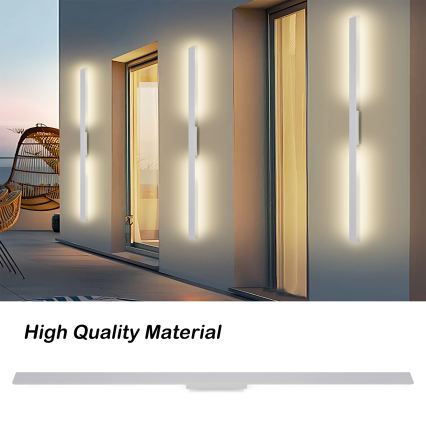 Brilagi - LUNA LED ulkoseinävalaisin LED/30W/230V 3000K IP65 150 cm valkoinen CRI 90