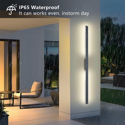 Brilagi - LUNA LED-ulkovalaisin seinälle LED/30W/230V 4000K IP65 150 cm antrasiitti CRI 90