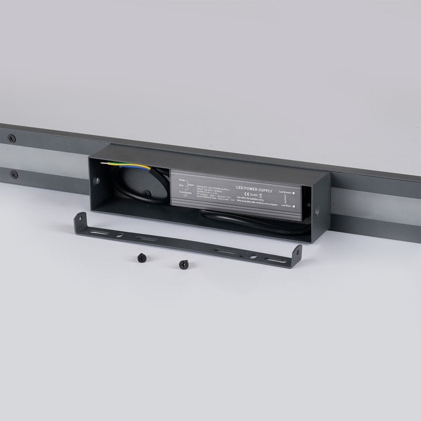 Brilagi - LUNA LED-ulkovalaisin seinälle LED/30W/230V 4000K IP65 150 cm antrasiitti CRI 90