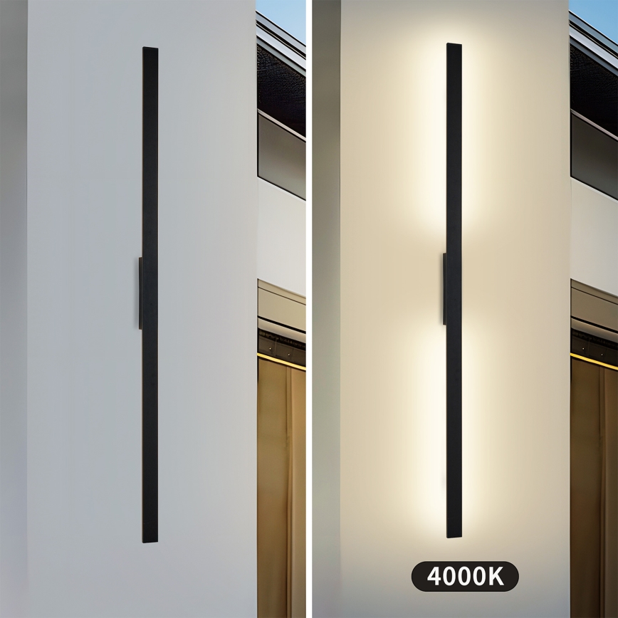Brilagi - LED ulkoseinävalaisin LUNA LED/30W/230V 4000K IP65 150 cm musta CRI 90