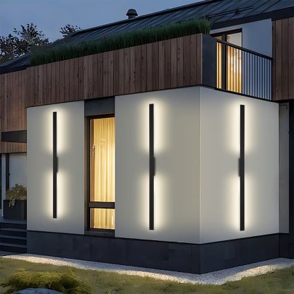Brilagi - LED ulkoseinävalaisin LUNA LED/30W/230V 4000K IP65 150 cm musta CRI 90