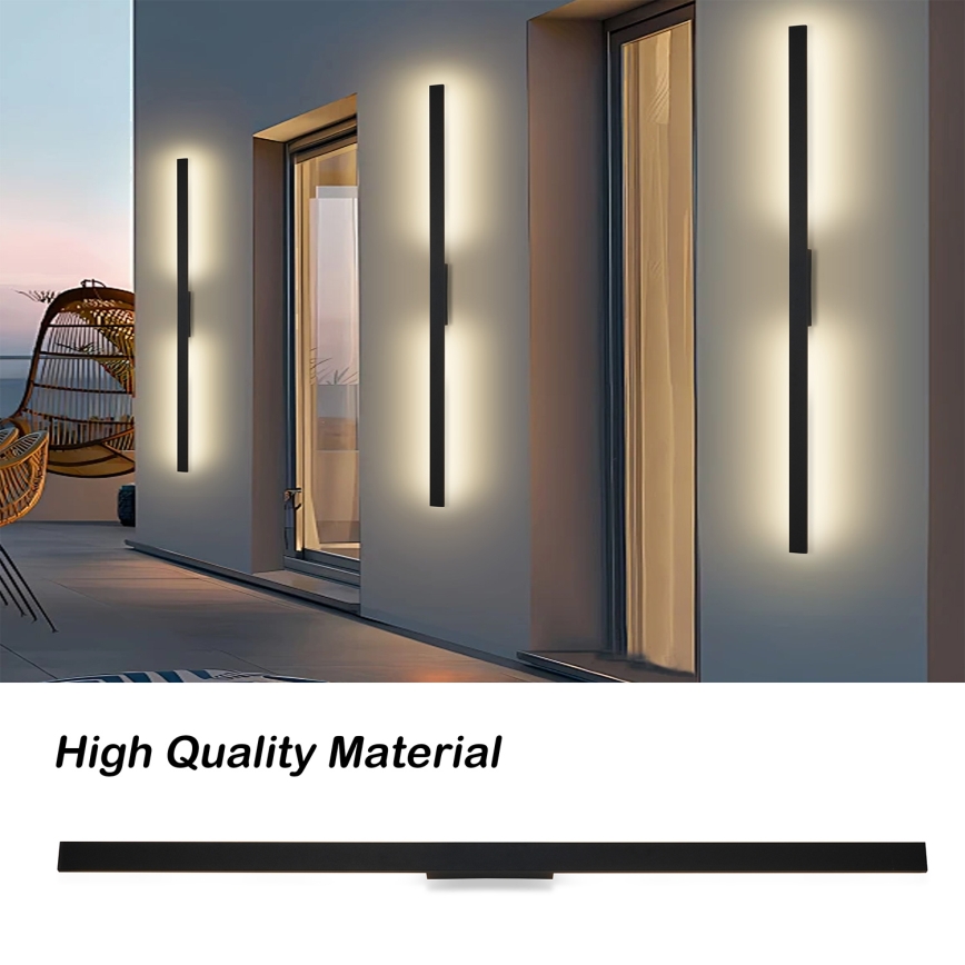 Brilagi - LED ulkoseinävalaisin LUNA LED/30W/230V 4000K IP65 150 cm musta CRI 90