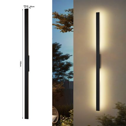 Brilagi - LED ulkoseinävalaisin LUNA LED/30W/230V 4000K IP65 150 cm musta CRI 90