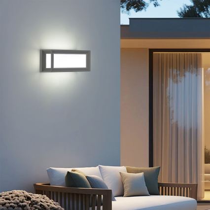 Brilagi - PARKER LED/12W/230V ulkoseinävalaisin 3000/4500/6000K harmaa IP44
