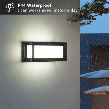 Brilagi - LED ulkoseinävalaisin PARKER LED/12W/230V 3000/4500/6000K musta IP44