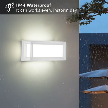 Brilagi - PARKER LED-ulkoseinävalaisin 12W/230V 3000/4500/6000K valkoinen IP44