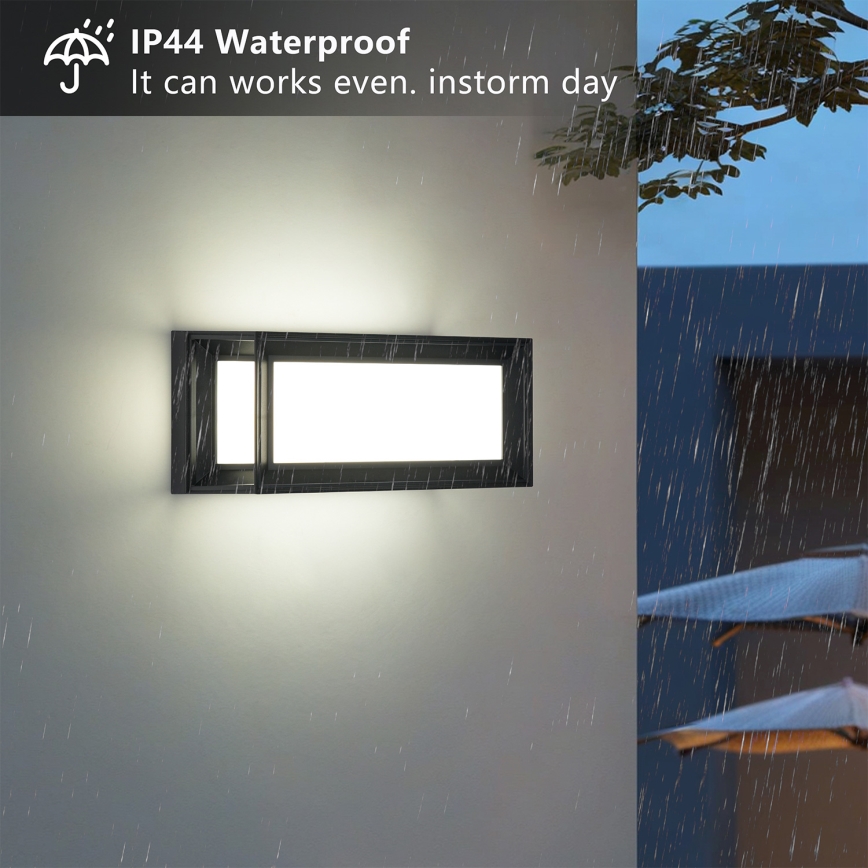 Brilagi - LED-ulkoseinävalaisin PARKER LED/12W/230V musta IP44
