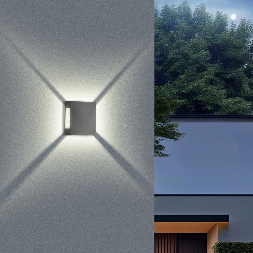 Brilagi - LED ulkoseinävalaisin QUADRAY LED/4W/230V antrasiitti IP65