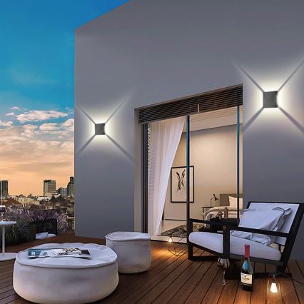 Brilagi - LED ulkoseinävalaisin QUADRAY LED/4W/230V antrasiitti IP65