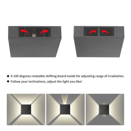 Brilagi - LED ulkoseinävalaisin QUADRAY LED/4W/230V antrasiitti IP65