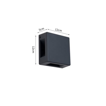 Brilagi - LED-ulkoseinävalaisin QUADRAY LED/6W/230V antrasiitti IP54