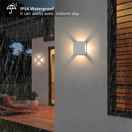 Brilagi - LED ulkoseinävalaisin QUADRAY LED/6W/230V valkoinen IP54