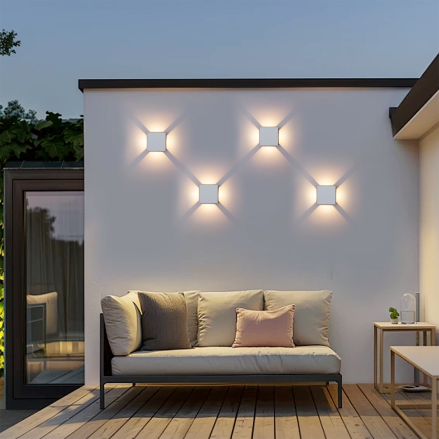 Brilagi - LED ulkoseinävalaisin QUADRAY LED/6W/230V valkoinen IP54