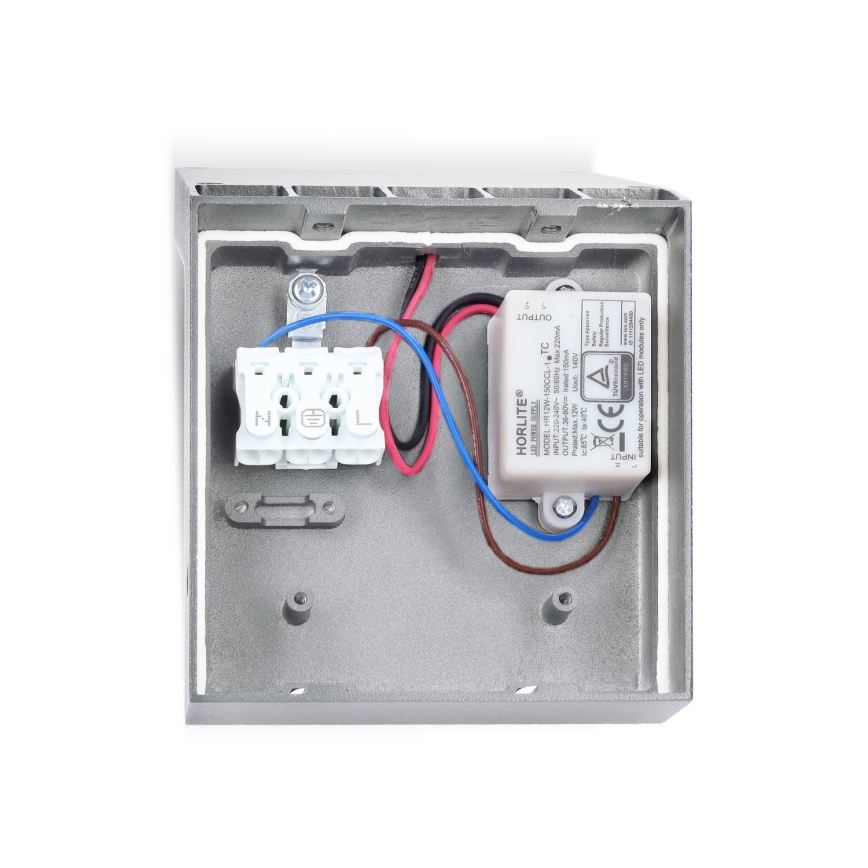 Brilagi - LED ulkoseinävalaisin RIANO LED/8W/230V hopeanvärinen IP65