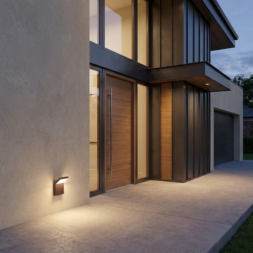 Brilagi - LED Ulkoseinävalaisin RIANO LED/8W/230V ruskea IP65
