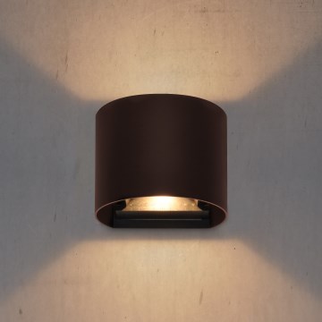 Brilagi - LED-ulkoseinävalaisin RONDO LED/6W/230V ruskea IP54