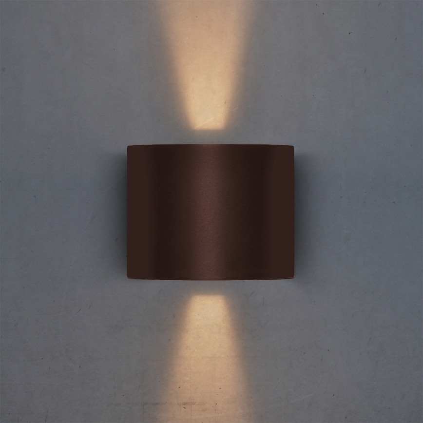 Brilagi - LED-ulkoseinävalaisin RONDO LED/6W/230V ruskea IP54