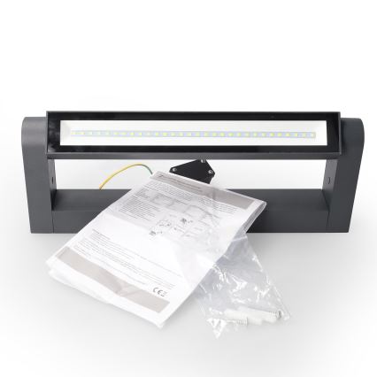 Brilagi - LED ulkoseinävalaisin SALERNO LED/12W/230V 35,5 cm antrasiitti IP65