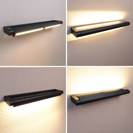 Brilagi - LED-ulkoseinävalaisin SALERNO LED/24W/230V 66 cm musta IP65